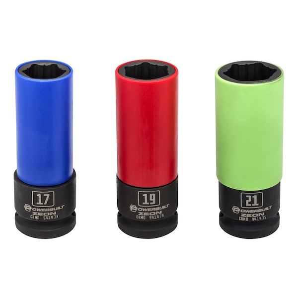3Pc Metric Zeon Wheel Socket Set(E-Com)